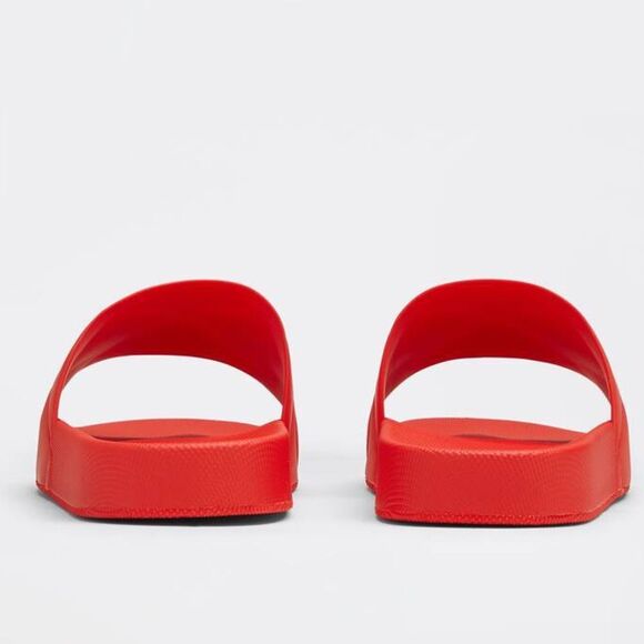 Bottega Veneta Men's Red/Orange Quilted Rubber Slide Sandals - Picture 15 of 16